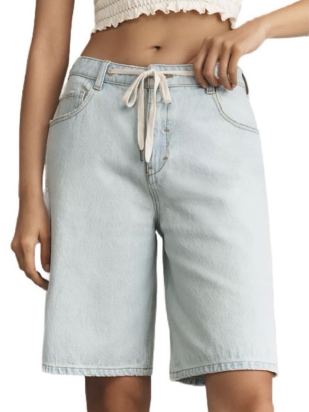 Women’s Pilcro Light Wash Denim Bermuda Shorts - NWOT